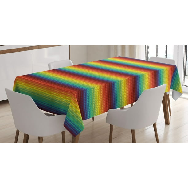 Rectangle Tablecloth 60 x 120 Inch Rainbow Feather Modern Table Cloth Picnic Vinyl Fabric Linen Table Cover for Kitchen Dining Room Party Decor Rectangle Tablecloth 60 x 120 Inch Rainbow Feather Modern Table Cloth Picnic Vinyl Fabric Linen Table Cover for Kitchen Dining Room Party Decor